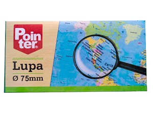 Lupa Grande Pointer Magnifying Glass Straight - Shank 75mm Ref. 003023 - 7009-75mm