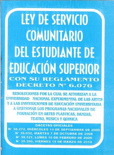 Ley de Servicio Comunitario Del Estudiante de Educacion Superior