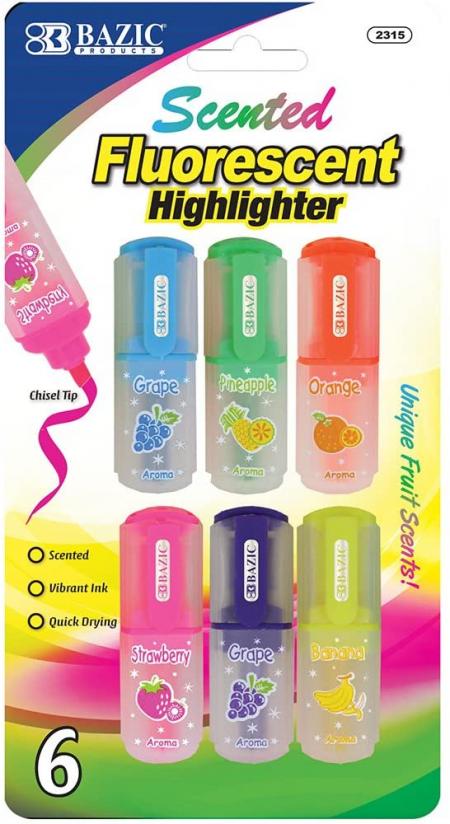 Resaltador Mini Bazic X 6 Colores Ref. 2306