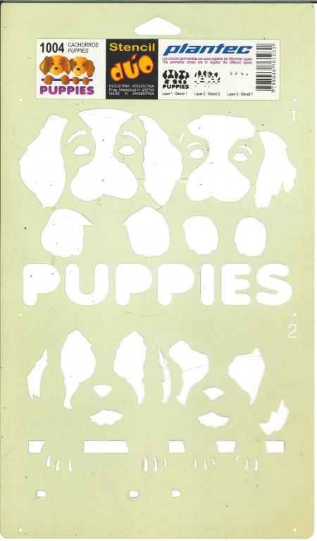 Plantilla Stencil Plantec Cachorros Ref. 1004