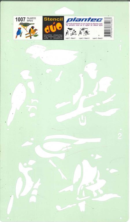 Plantilla Stencil Plantec Pajaros Ref. 1007