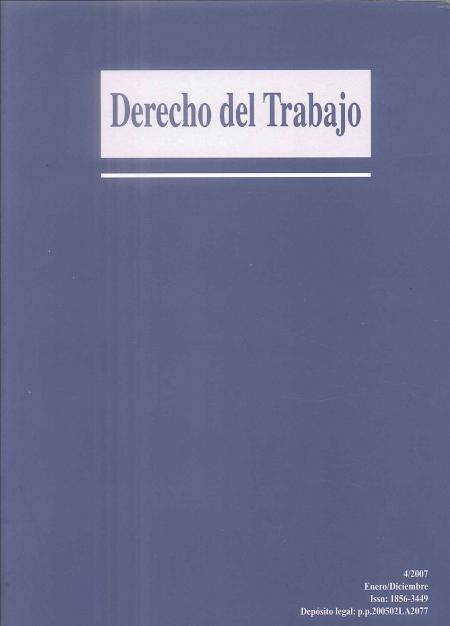 Derecho Del Trabajo Nº 4 Enero/diciembre 2007