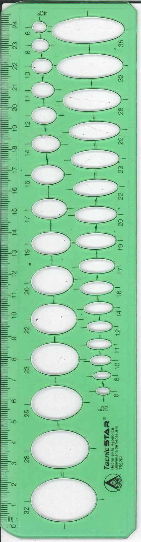 Plantilla de Elipse En Blister Ref. 852202