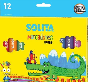 Caja de Marcadores Jumbo Solita X 12 Colores Ref. S-104-12