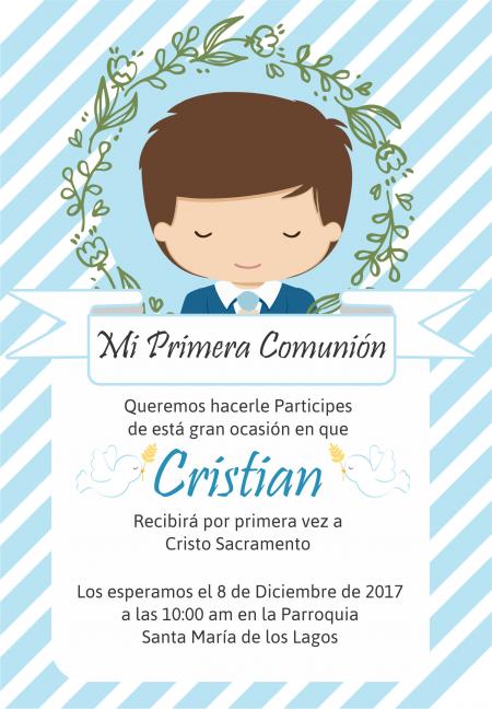 Tarjeta Primera Comunion