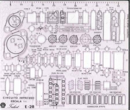 Plantilla Dibujo Trident Electronica Flujograma Ref. E-28