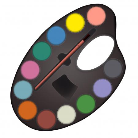 Estuche de Acuarela 12 Colores Paleta con Pincel