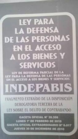 Ley para la Defensa de las Personas En el Acceso a los Bienes y Servicios (indepabis)