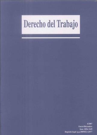 Derecho Del Trabajo Nº 3 Abril - Mayo de 2007