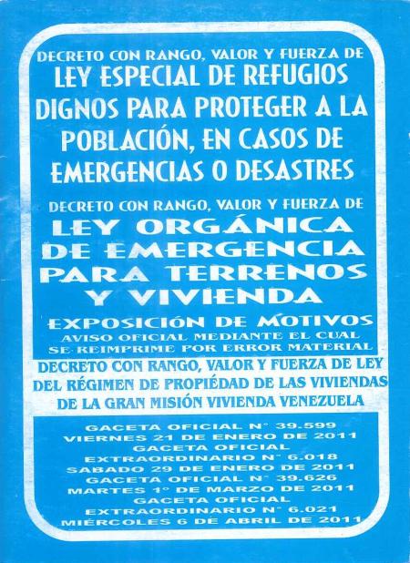 Ley Organica de Emergencia para Terrenos y Vivienda