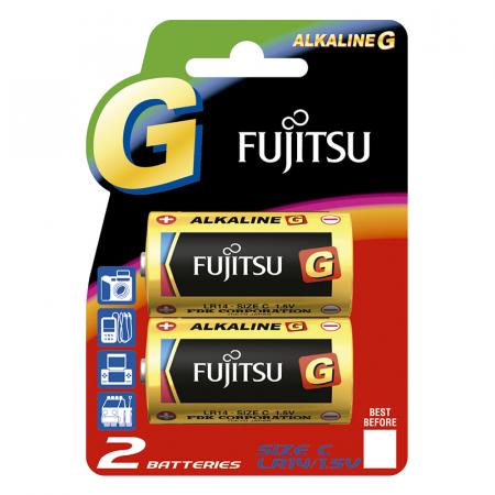 Fujitsu Bateria Alcalina Tipo C En Empaque de 2 Pcs Ref. D Bl2 - Lr14