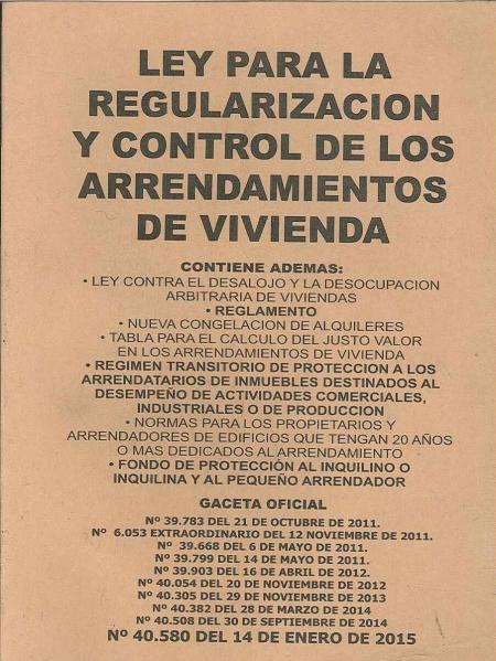 Ley para la Regularizacion y Control de los Arrendamientos 