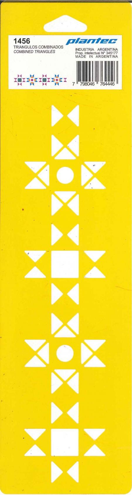 Plantilla Stencil Plantec Triangulos Combinados Ref. 1456
