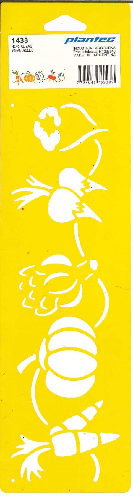 Plantilla Stencil Plantec Hortalizas Vegetales Ref. 1433