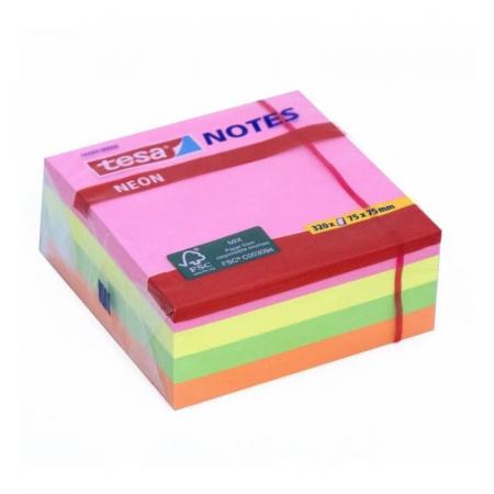 Taco de Notas Autoadhesivo 75 X 75 Hojas Colores Neones Ref. 