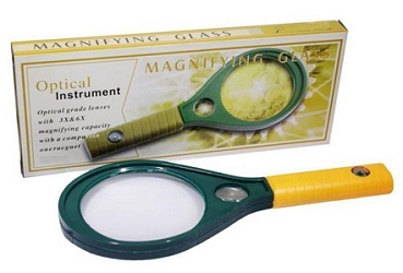 Lupa 7.5 Pulg. Doble de Vidrio con Brujula Ref. 2024l