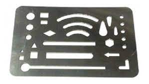 Plantilla para Borrar de Metal 95 X 60 Mm  Ref. 23006100