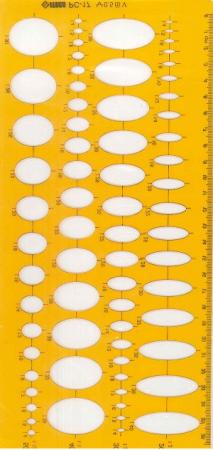 Plantilla de Elipse 4 Mm X 40 Mm Pc17 Ref. 010424