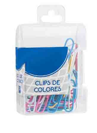 Estuche de Clips de Colores Isis No. 3.3 X 60 Unidades Ref. 4075g