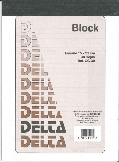 Block de Factura 15x21 Cm X 30 Hojas Ref. 010111 - 10103