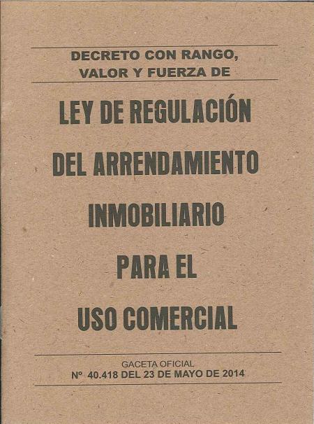 Ley de Regulacion Del Arrendamiento Inmobiliario para el Uso Comercial