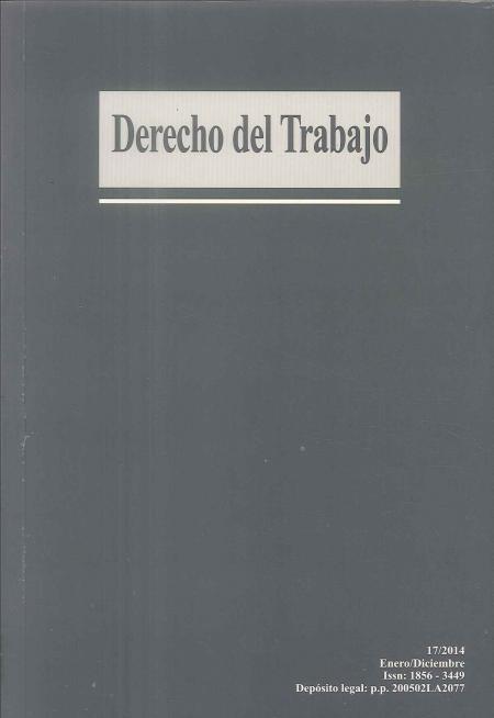 Derecho Del Trabajo Nº 17 Enero/diciembre 2014