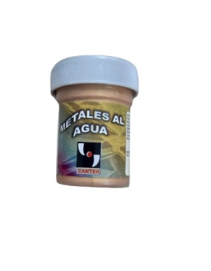 Pintura Metales Al Agua Cantek Color Oro Real 30cc Ref. M980