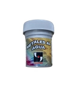 Pintura Metales Al Agua Cantek Color Plata Al Frio 30cc Ref. M984