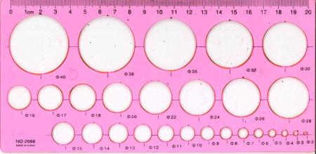 Plantilla de Circulos 2 a 40 Mm Ref. 1052pi-2088