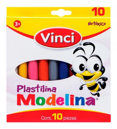 Estuche de Plantilina Modelina Vinci X 10 Colores