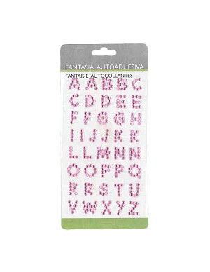 Cristales Autoadhesivos Abc / Rosado Ref. Stoada03
