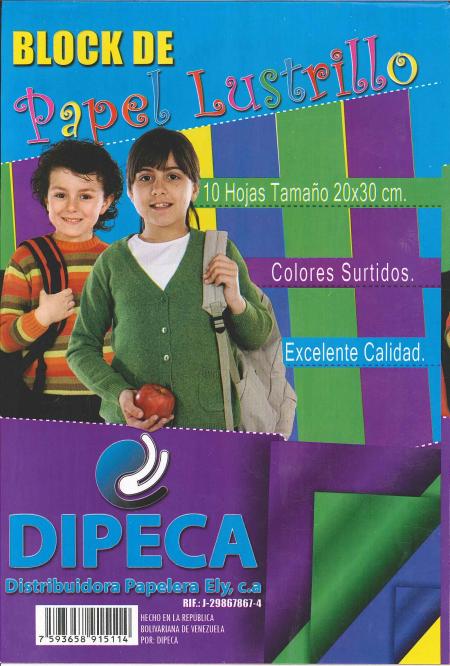 Block de Papel Lustrillo Dipeca X 10 Hojas