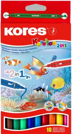 Estuche  Escolares (plumon) Korellos 2 En 1 X 10 Colores Ref. 29021.52