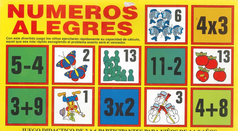 Juego Didactico Numeros Alegres Ref. Ju009 Ref. 