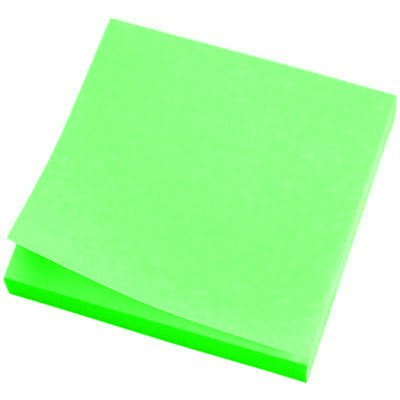 Taco de Notas Adhesivas Verde Neon 3x3 X 100 Hojas Ref. Pr-o-0063 - Bl143