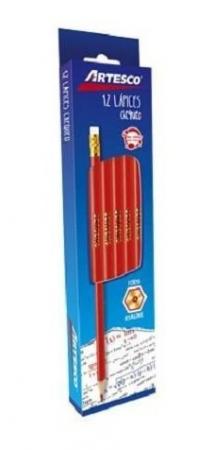 Caja de Lapiz de Chequeo Artesco Triangular Rojo X 12 Ref. 16317001