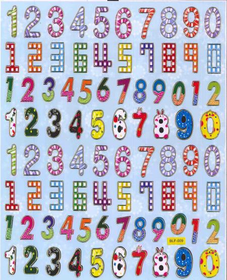 Calcomania (stickers ) Letras y Numeros Ref. 