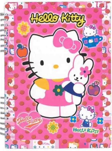 Cuaderno Espiral Grande Tapa Dura Tesis X 1 Materia Hello Kitty 
