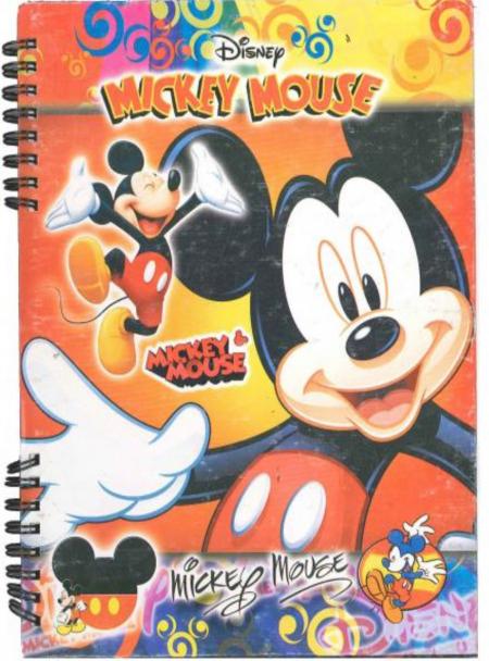Cuaderno Espiral Grande Tapa Dura Tesis X 1 Materia Mickey