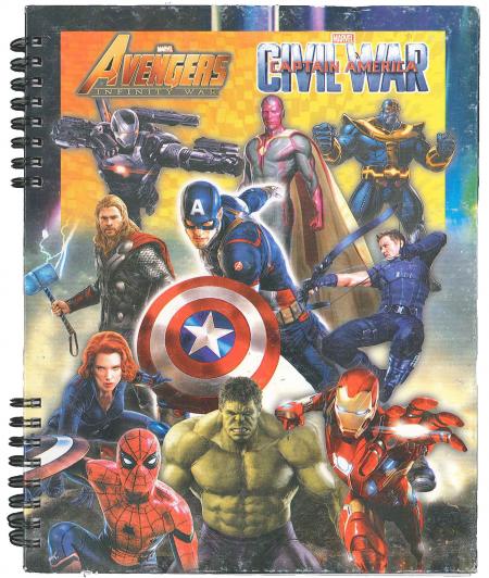 Cuaderno Espiral Grande Tapa Dura Tesis X 1 Materia Avengers 
