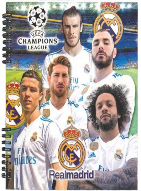 Cuaderno Espiral Grande Tapa Dura Tesis X 1 Materia Real Madrid