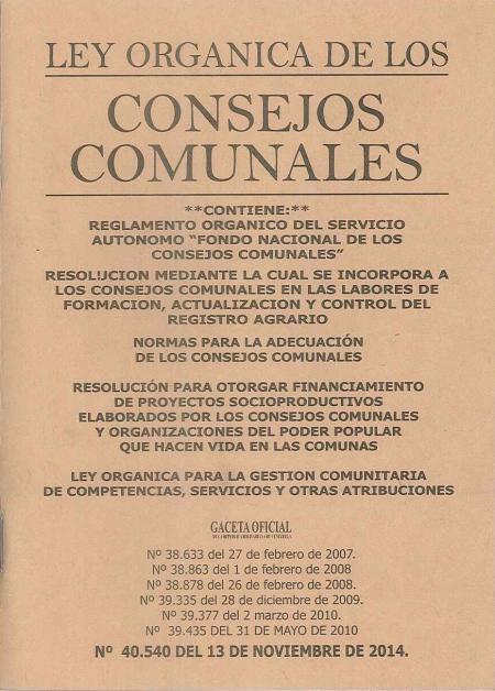 Ley Organica de los Consejos Comunales