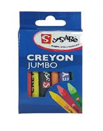 Creyon de Cera Jumbo Sysabe X 12 Colores Ref. 01739112 - 0310187128