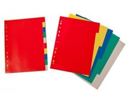 Separadores Numerico Plastico Tipo A4 12 Divisiones