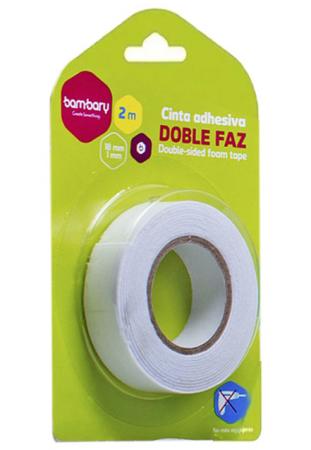 Cinta Doble Faz Bambary 18mm X 2 Mts  Ref. Bam9430