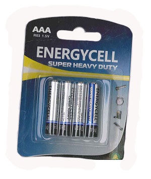 Bateria Energycell Super Heavy Duty Aaa 1.5v R03 Empaque X 4 Pcs Ref. R03