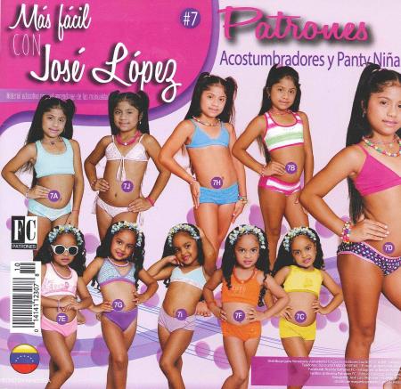 Revista Patrones de Acostumbradores y Panty para Niñas # 7 Ref. Mfjl07