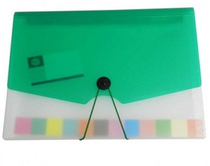 Archivador Plastico O.k con Liga Tipo Giro X 13 Divisiones Ref. Us-4306