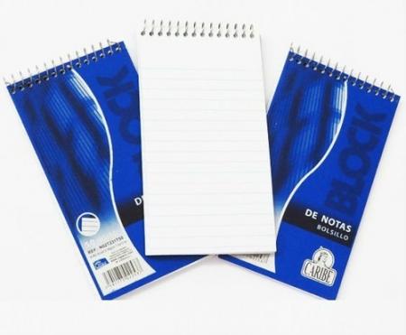 Block Espiral Caribe de Bolsillo Rayado X 50 Hojas Ref. N02t231t50