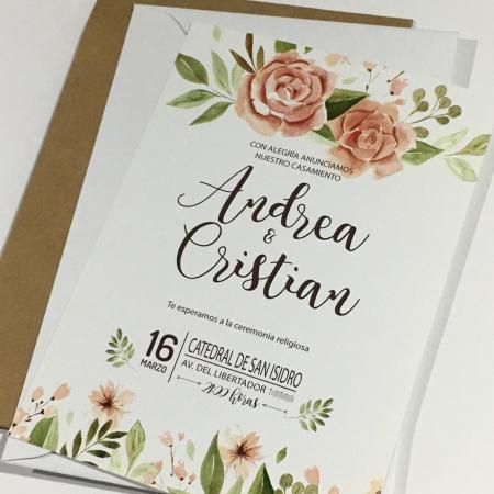 Tarjeta de Boda Ref. A1-wl066
